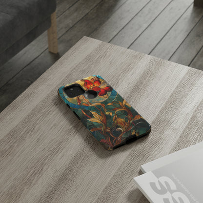 Art Nouveau Floral Full Moon Phone Case