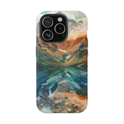 Reflections Mountain Sunset Lake MagSafe Phone Case