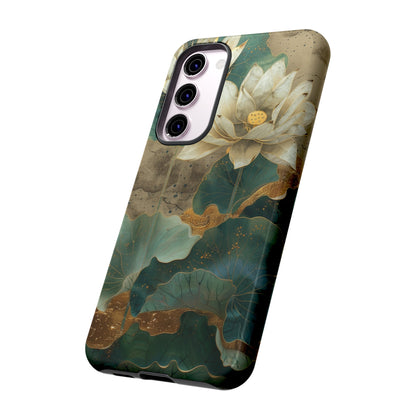 Zen Stained Glass Lotus Floral Design Phone Case