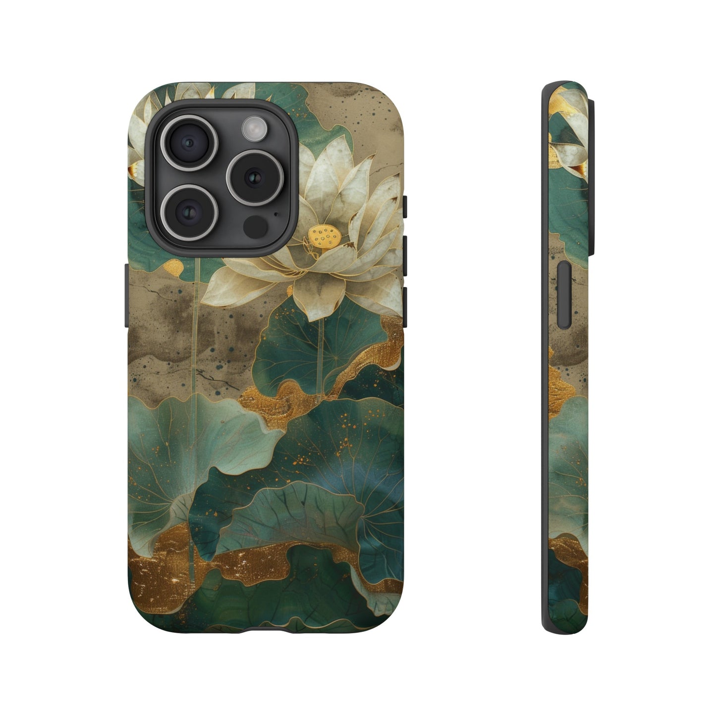 Zen Stained Glass Lotus Floral Design Phone Case