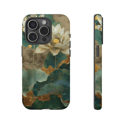 Zen Stained Glass Lotus Floral Design Phone Case