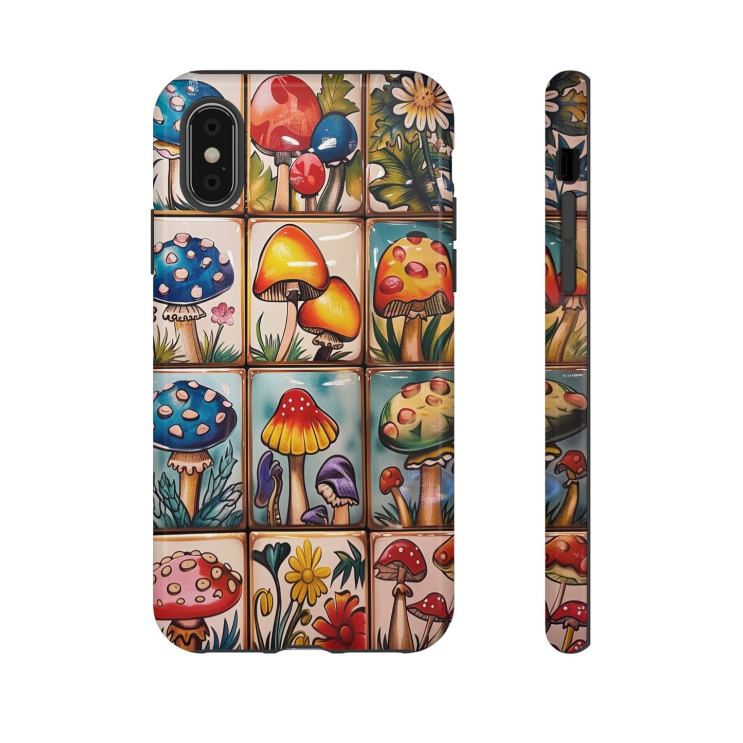 Trippy Magic Mushroom Tile  Abstract Art Phone Case