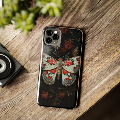 Deadhead Moth Gothic Floral Aesthetic Dark Academia iPhone Case | Embrace Mysterious Elegance