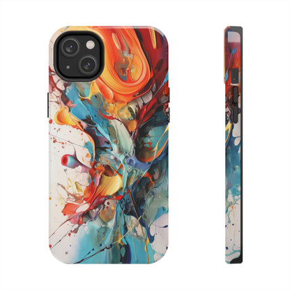 Abstract Color Splash iPhone Tough Case | Boldly Express Your Style with Enhanced Protection