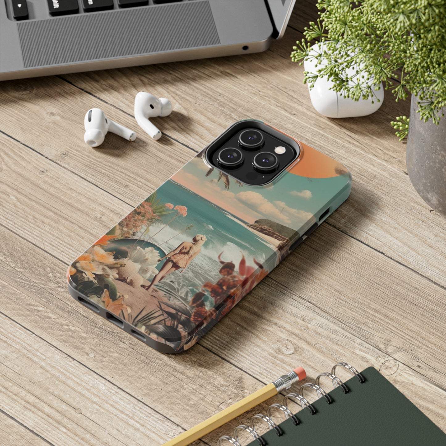 A Day at the Beach iPhone Tough Case | Embrace the Serenity of Coastal Living with Reliable Protection