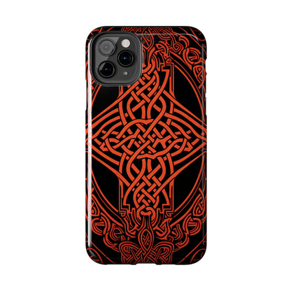 Eternal Weave iPhone Case, Red Celtic Tribal Knots | Timeless Symbolism iPhone Case for Models 11 through 14 Pro Max