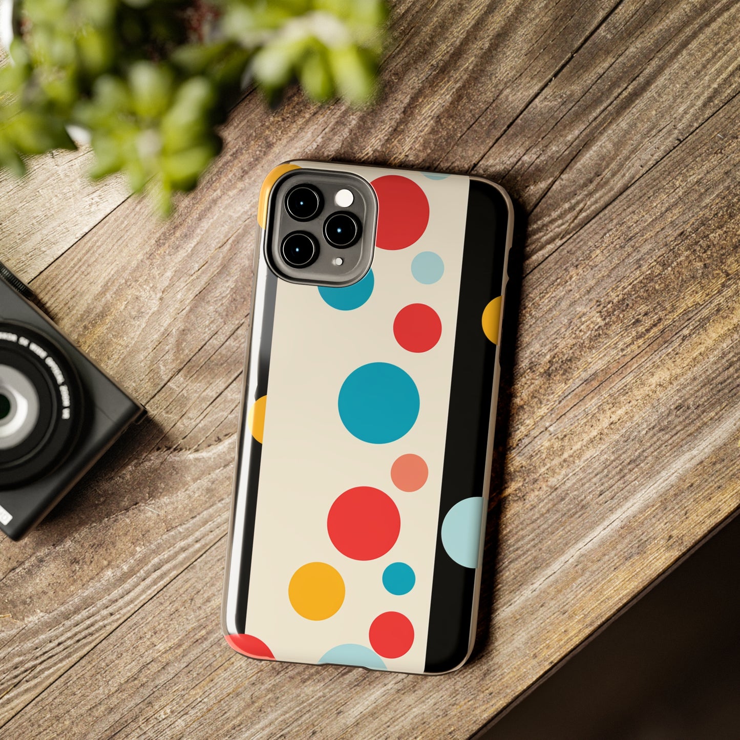 Classic Meets Creative: Abstract Polka Dots Tough Case for iPhone