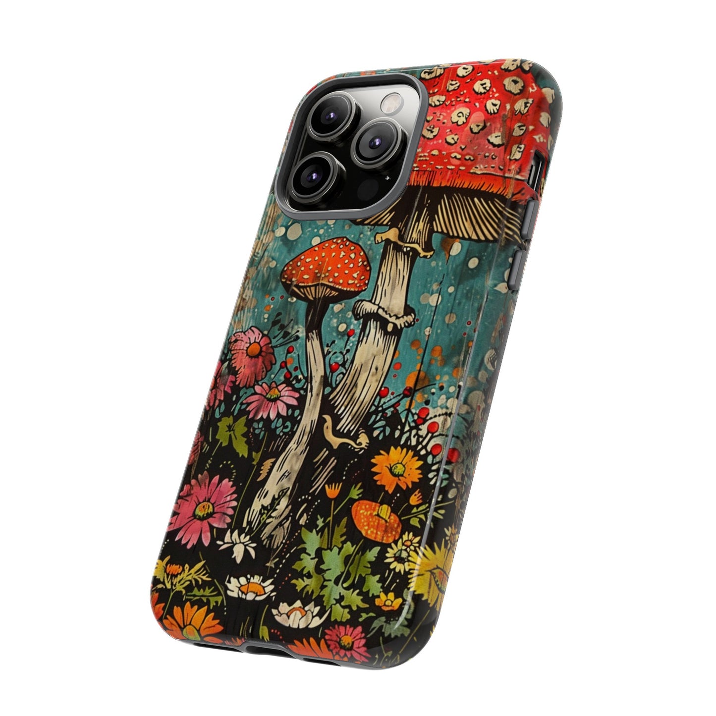 Trippy Magic Mushroom Retro Art Phone Case