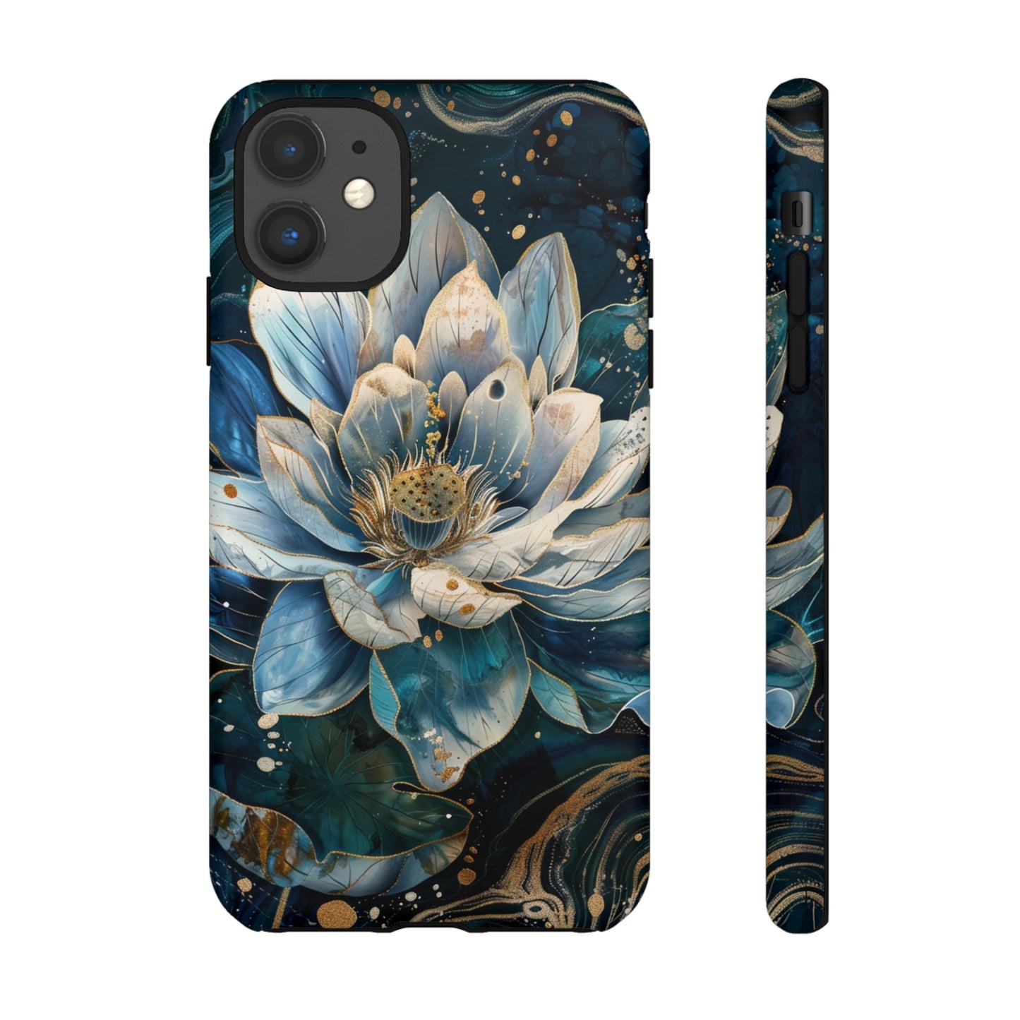 Zen Stained Glass Lotus Floral Design Phone Case