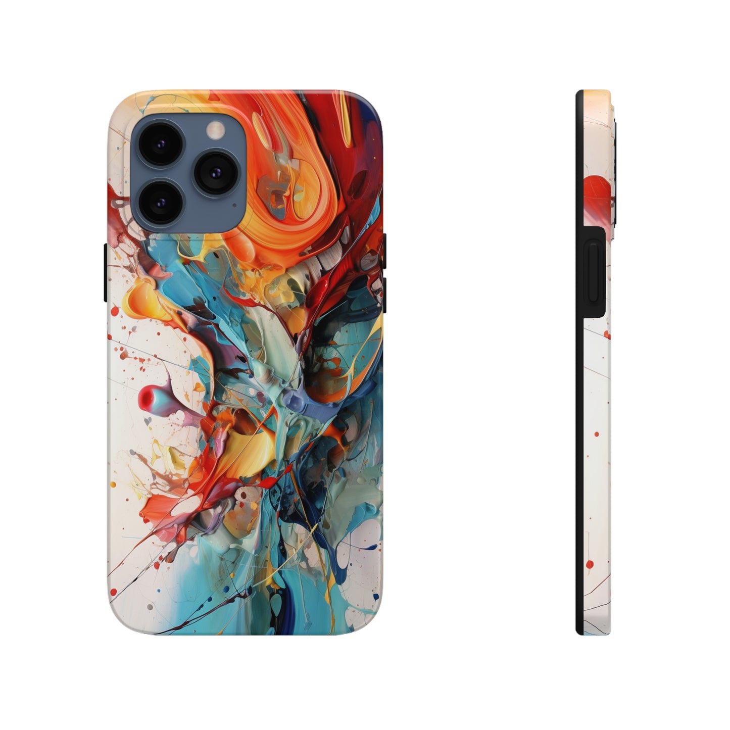 Abstract Color Splash iPhone Tough Case | Boldly Express Your Style with Enhanced Protection