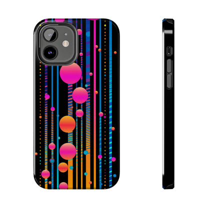 Experience a Blast from the Past: Retro Psychedelic Bubbles Tough Case for Apple iPhone Models