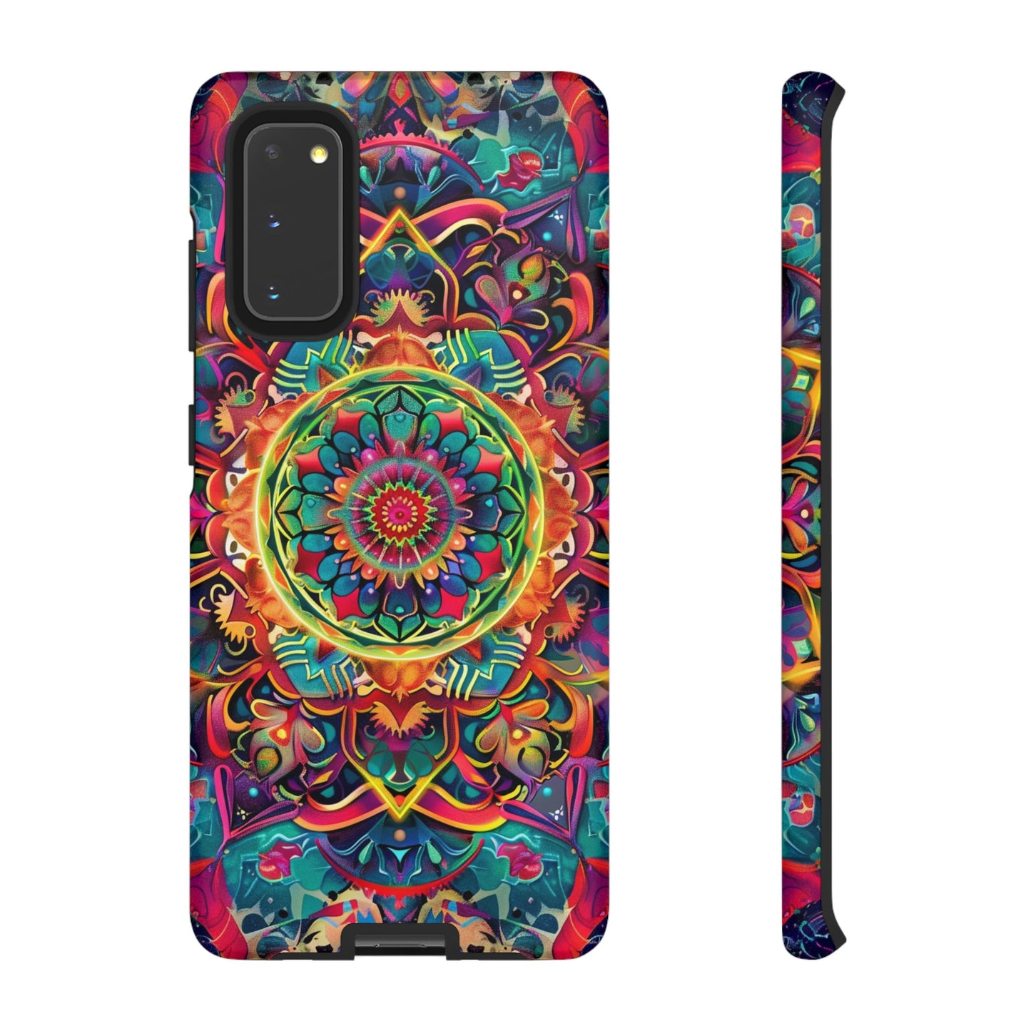 Cosmic Stained Glass Mandala Phone Case