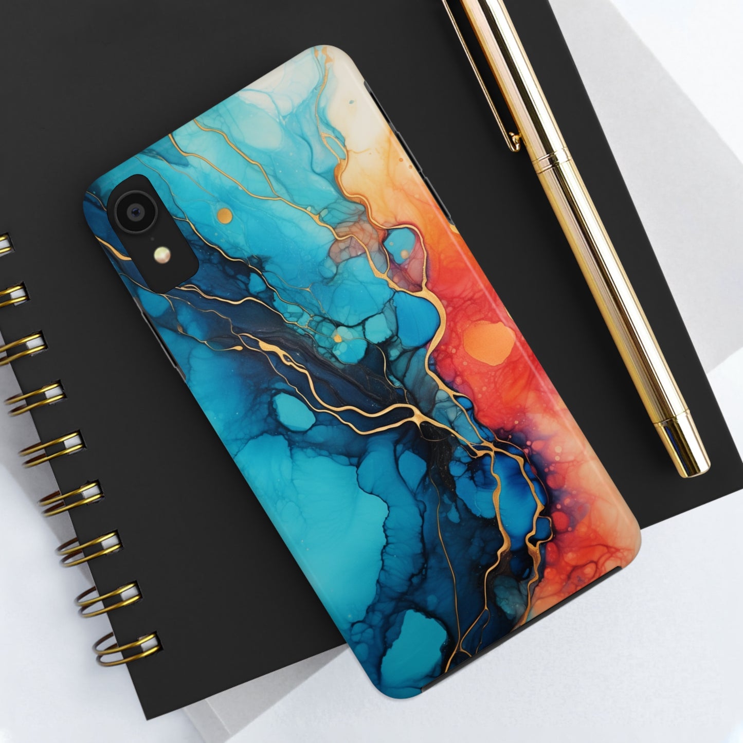 Marbled Watercolor iPhone Case | Embrace the Mesmerizing Multicolor Art