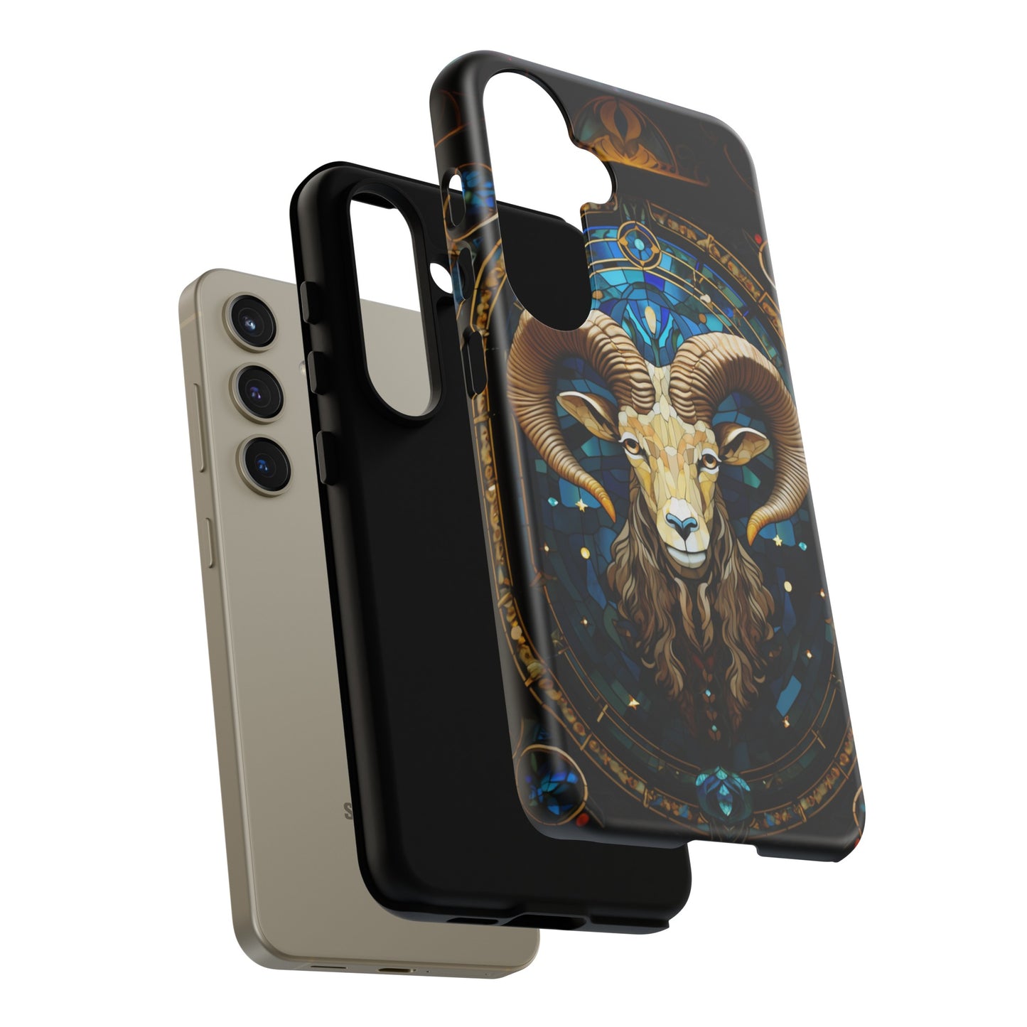 Aries Astrology Stained Glass Design Phone Case