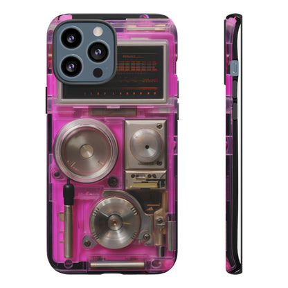 Cyberpunk Techno Gadget Walkman: Retro-Futuristic Premium Tough Phone Case | Iconic Style for iPhone, Samsung Galaxy, and Google Pixel