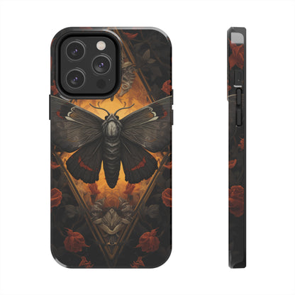 iPhone Case | Lost in Thought: Dark Academia Moth iPhone Tough Case