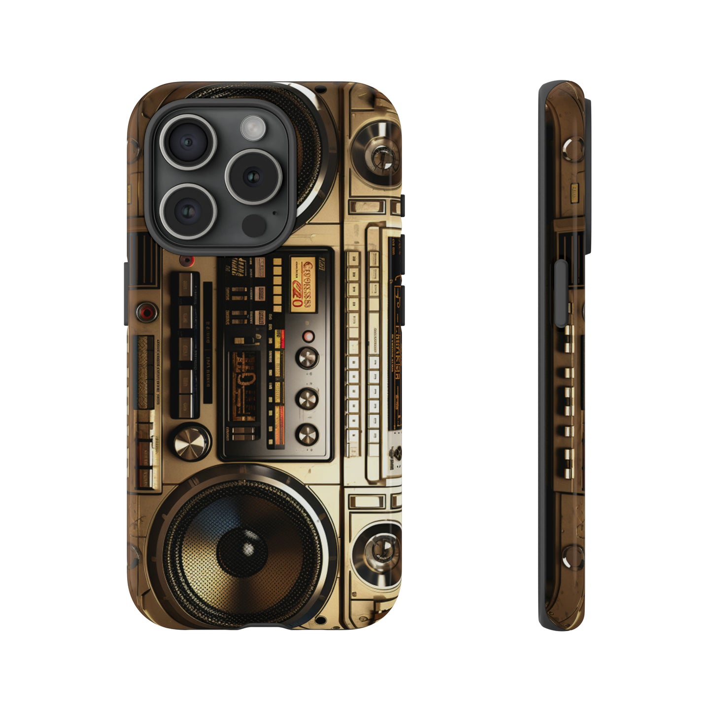 Urban Beats: Boombox Hip Hop Music Pixel Phone Case | Retro Rhythms for iPhone 15 Models