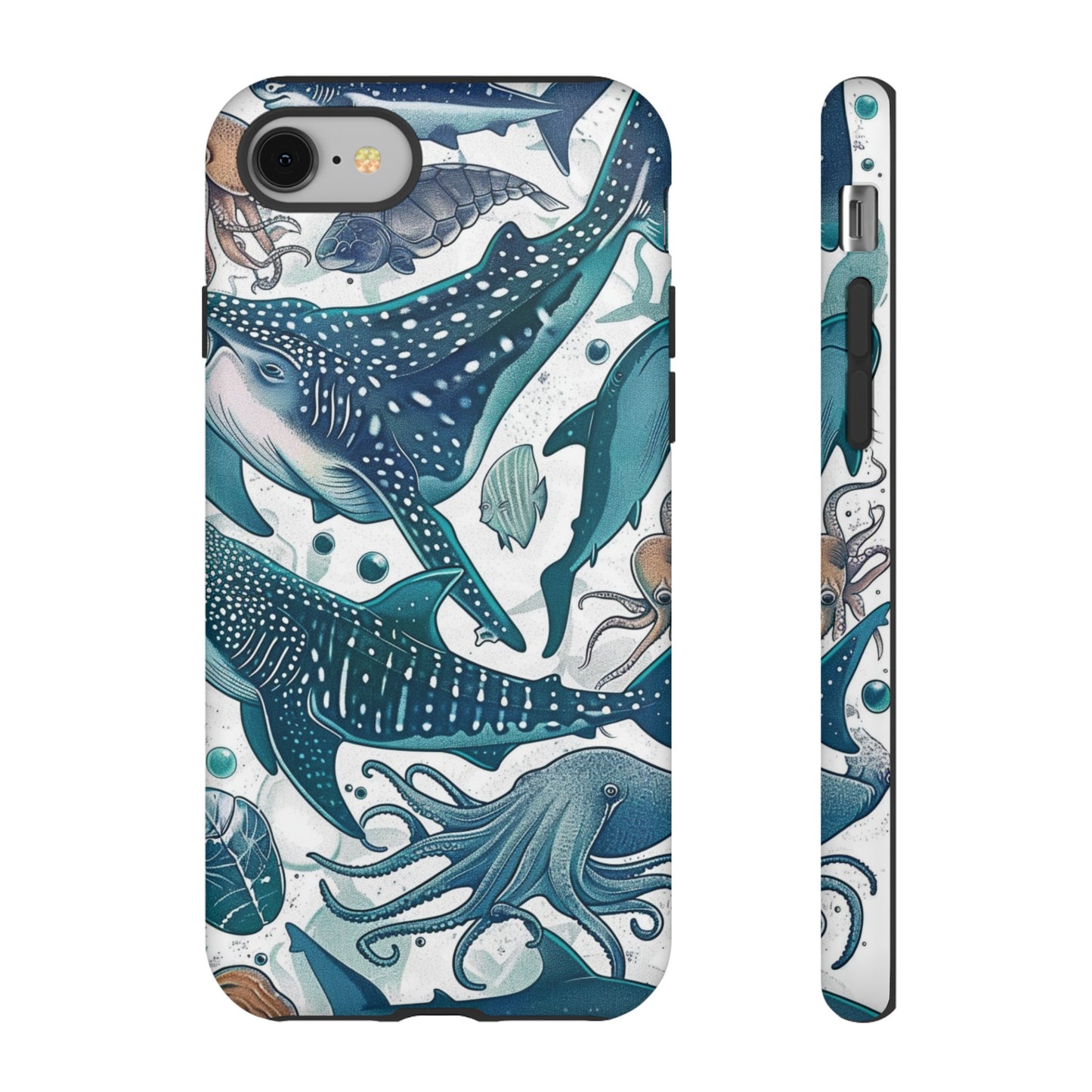 Undersea World Shark, Turtle, Manta Ray Phone Case