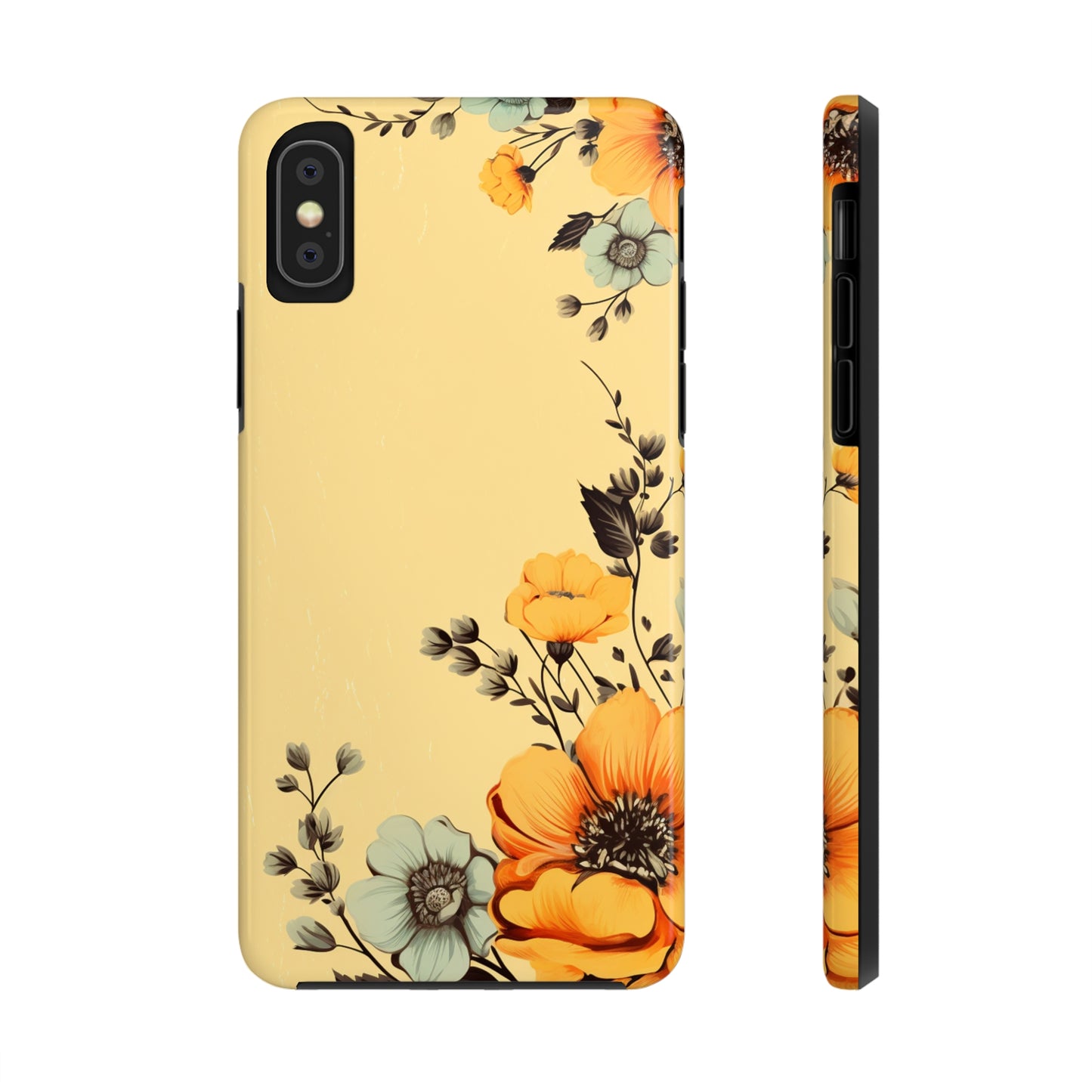 iPhone case with classic vintage floral design