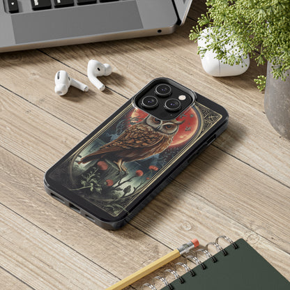 The Hermit Owl Tarot | Dark Academia Aesthetic Retro Tough iPhone Case | Embrace Mystical Vibes with Captivating Tarot Art and Reliable Protection