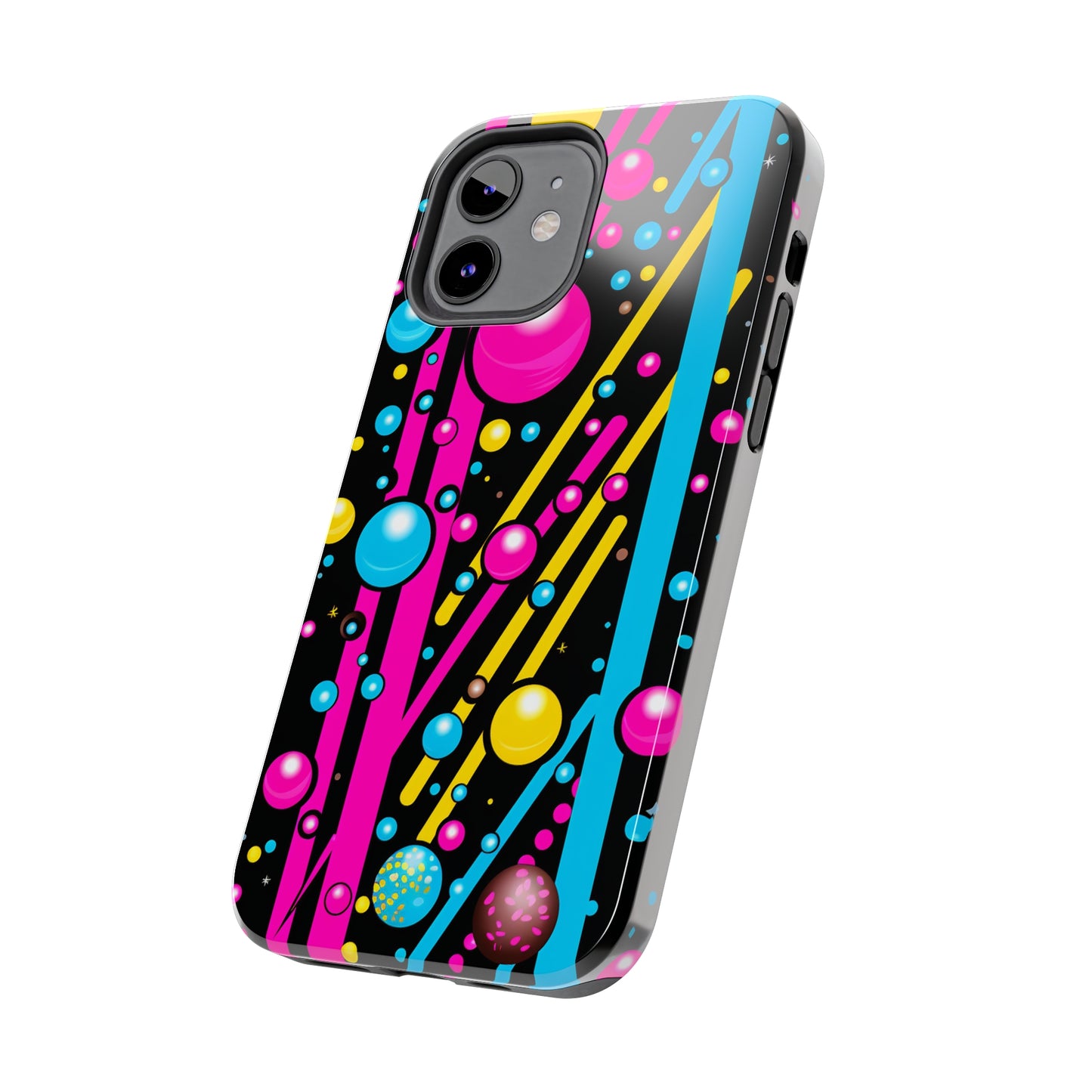 Retro Geometric Psychedelic iPhone Case | A Nostalgic Trip to Colorful Dimensions