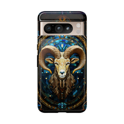 Aries Astrology Stained Glass Design Phone Case