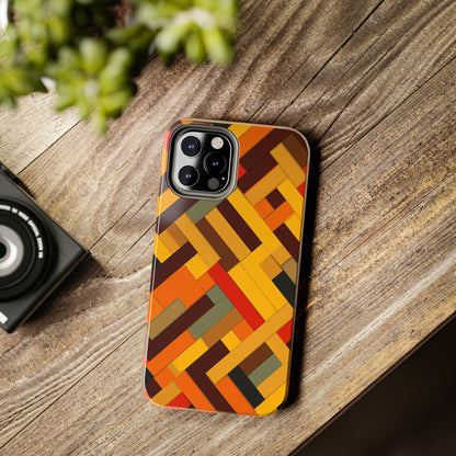 iPhone Tough Case: Intricate & Durable - The Weave Geometric Art Pattern