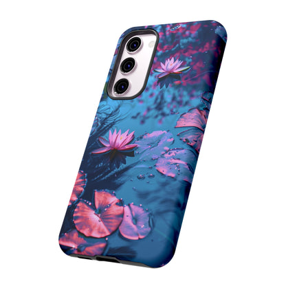 Magenta and Blue Color Zen Lily Pad Phone Case