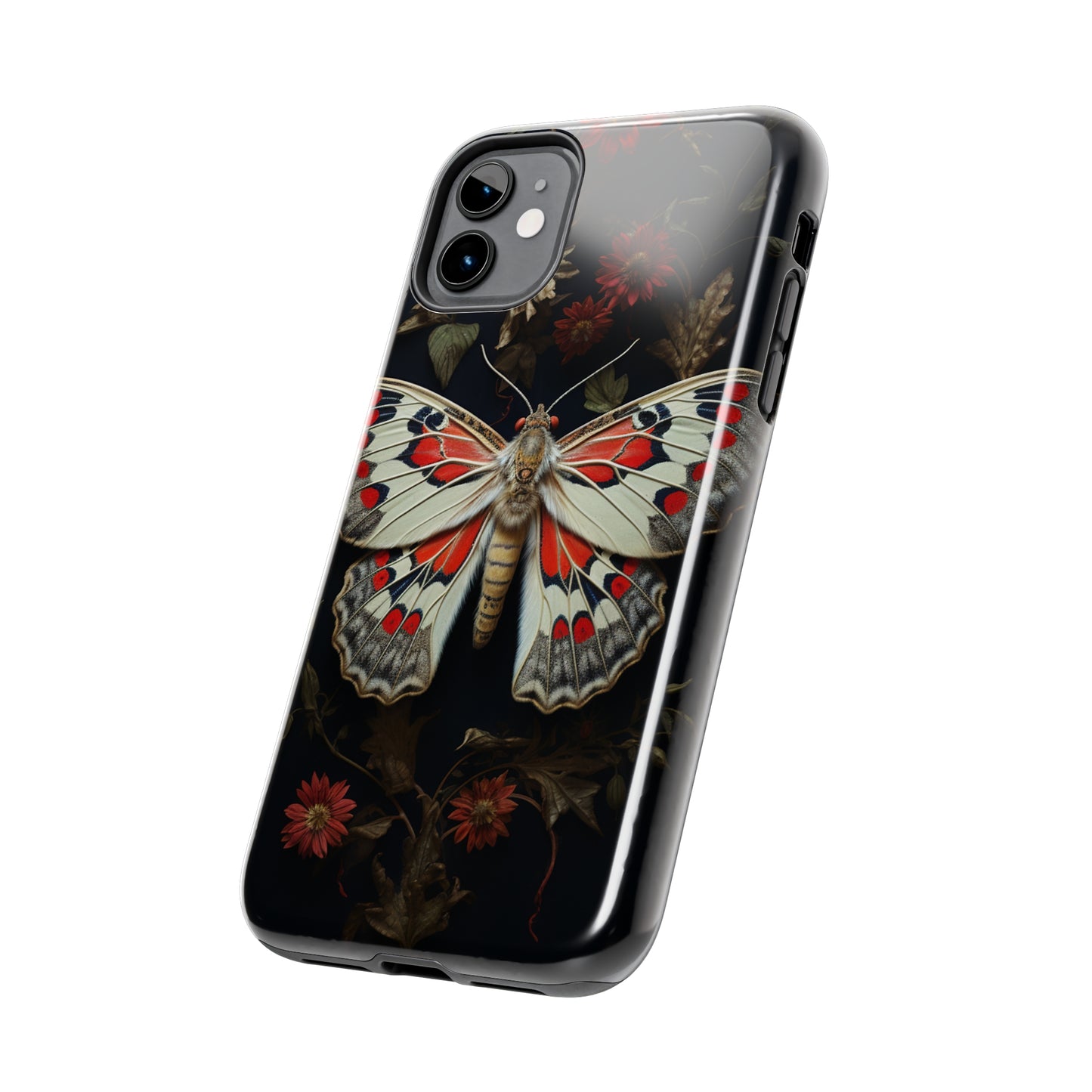 Deadhead Moth Gothic Floral Aesthetic Dark Academia iPhone Case | Embrace Mysterious Elegance