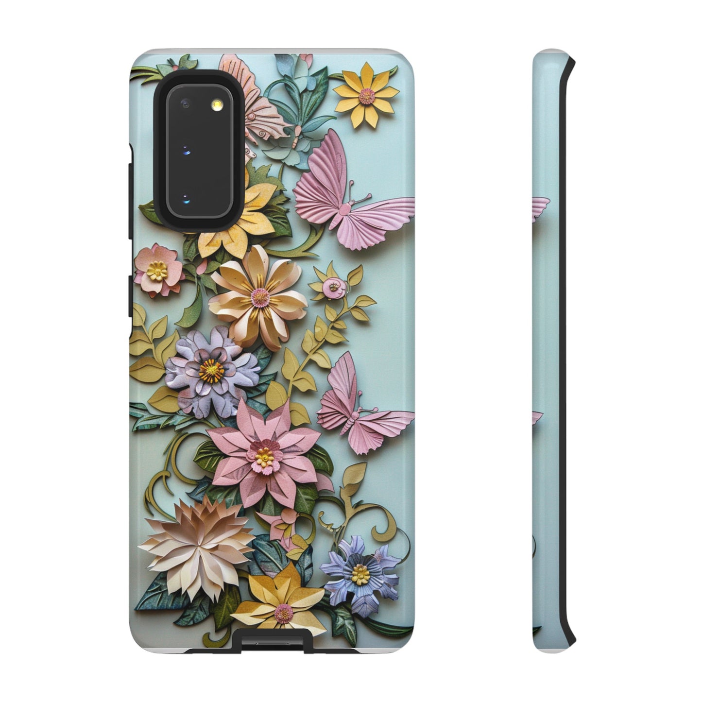 Pastel Pink Butterflies and Flowers iPhone Case