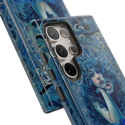 Blue Floral Art Nouveau Style Phone Case