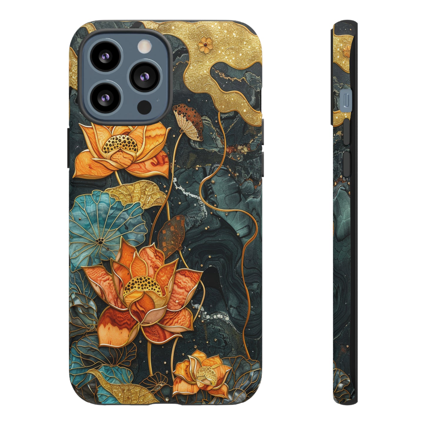 Chiyogami Floral Scroll Work Phone Case