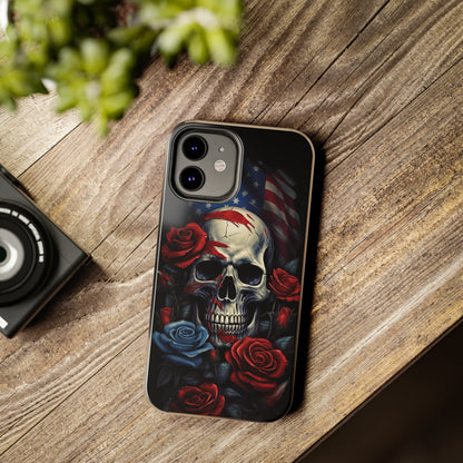 Skull USA Flag iPhone Case | Patriotic Edge with Stylish Protection