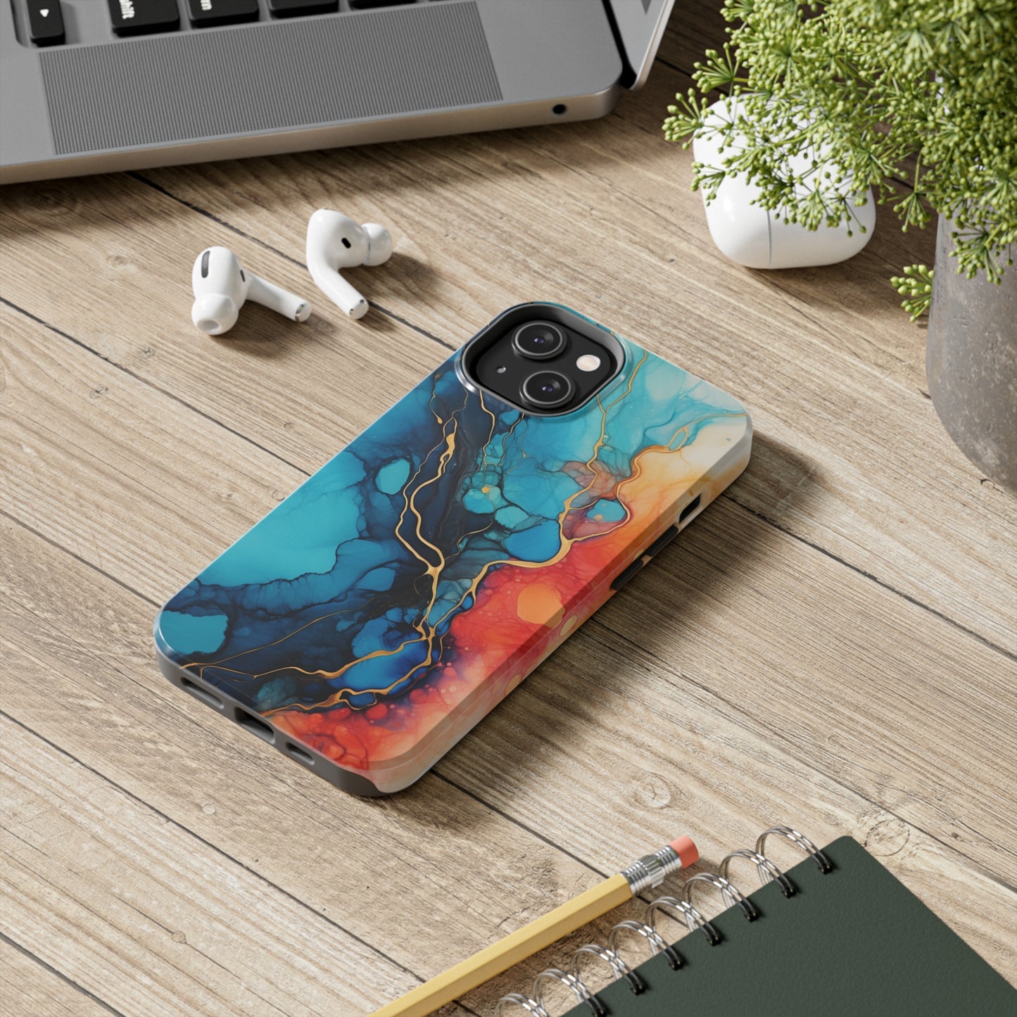 Marbled Watercolor iPhone Case | Embrace the Mesmerizing Multicolor Art