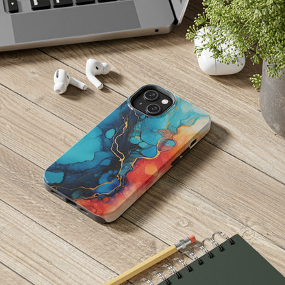 Marbled Watercolor iPhone Case | Embrace the Mesmerizing Multicolor Art