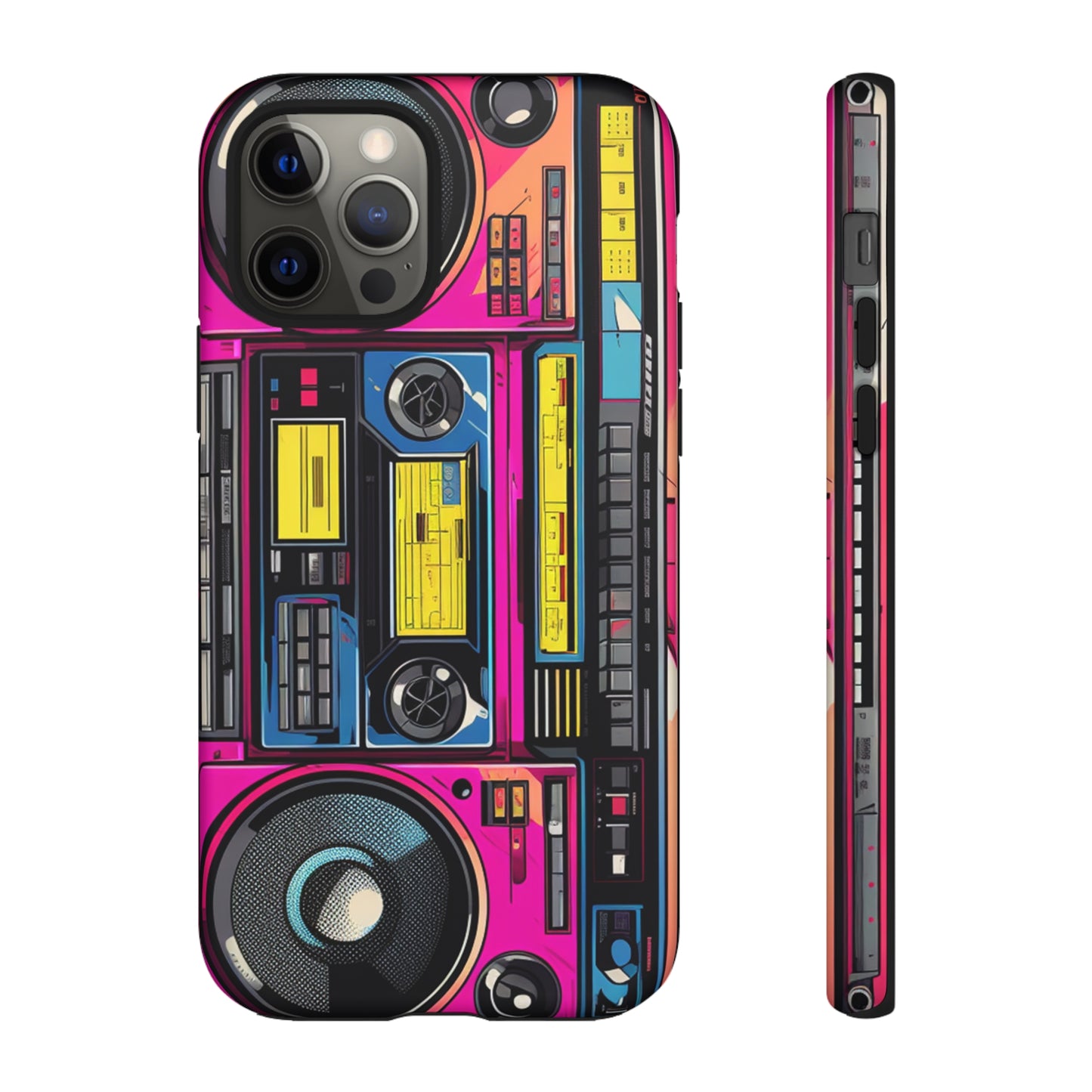 Boombox Hip Hop Music iPhone Case | Embrace Retro Vibes with Urban Beats for Google Pixel, iPhone, and Samsung Cases