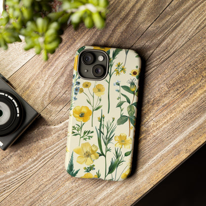 Floral Sage Yellow Wildflower Phone Case