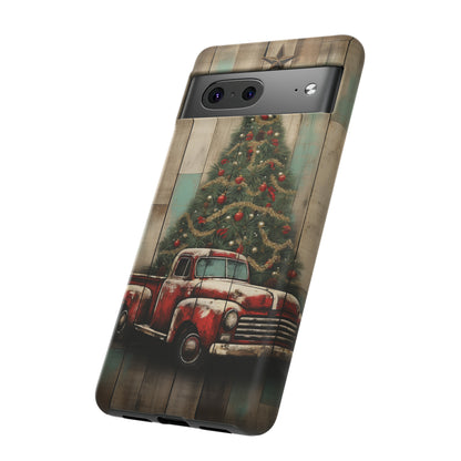 Classic Red Pickup Truck Christmas Phone Case