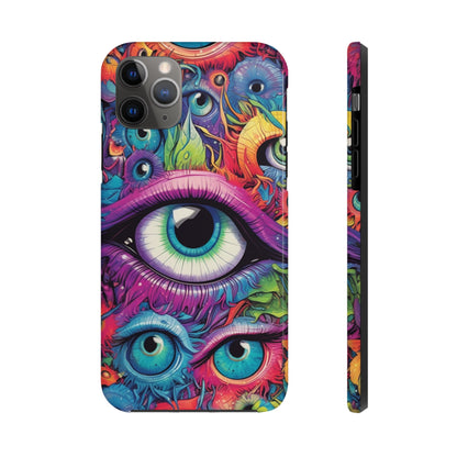 Psychedelic Eyeballs Phone Case for iPhone | Embrace a Trippy Visual Experience with Reliable Protection
