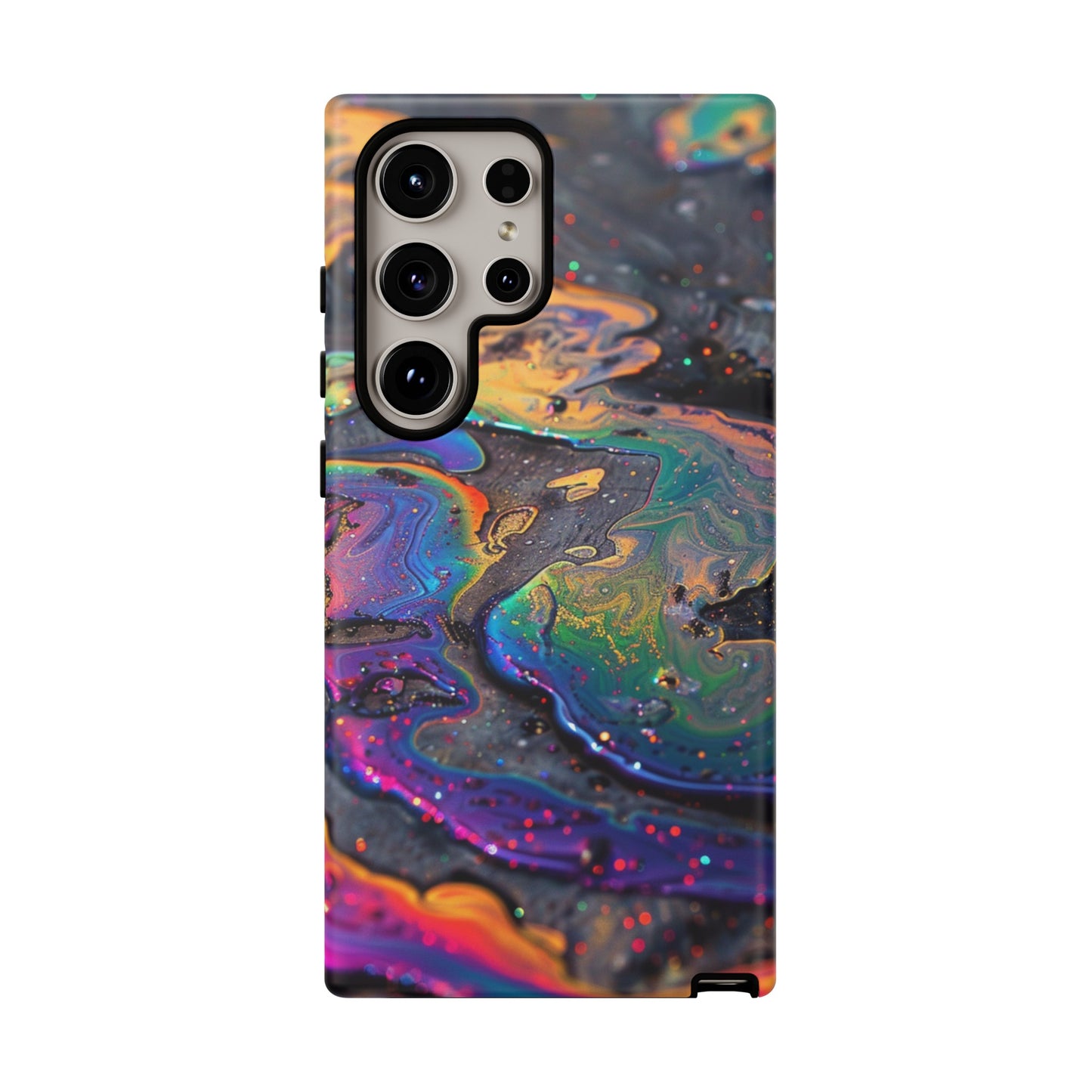 Opalescent Marbled Holographic Print Phone Case