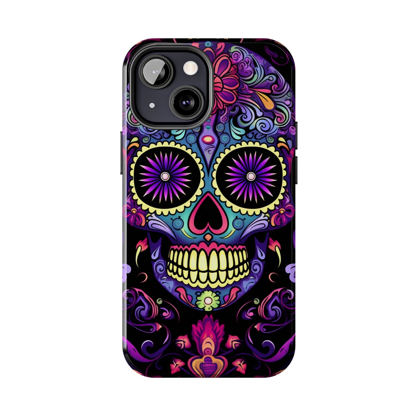 Sugar Skull iPhone Case | Dia de los Muertos Tough Case for iPhone 11, 12, 13