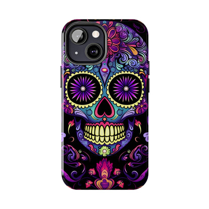 Sugar Skull iPhone Case | Dia de los Muertos Tough Case for iPhone 11, 12, 13