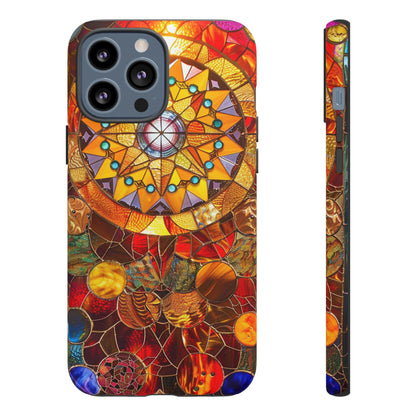 Cosmic Stained Glass Mandala Phone Case