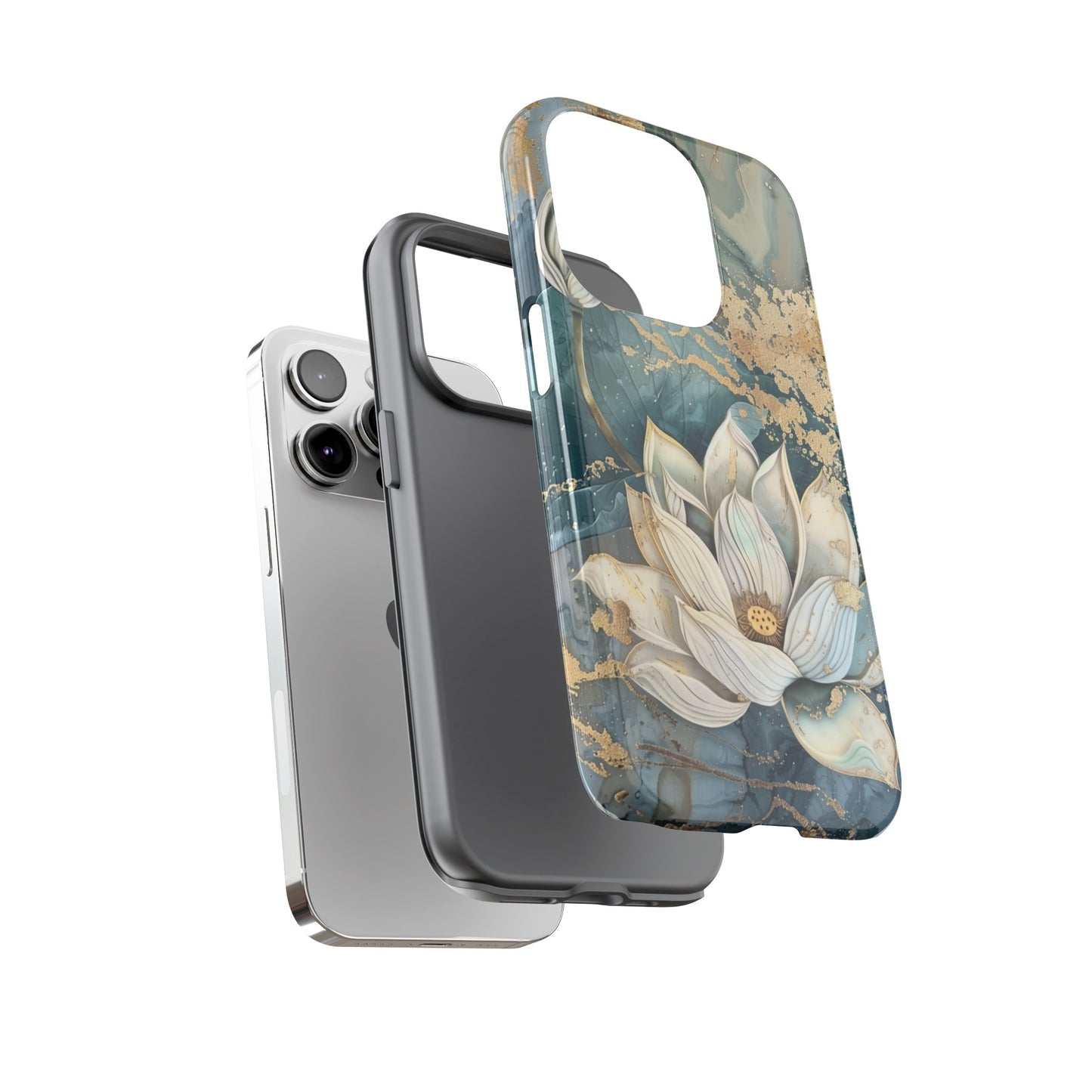 Zen Lotus Gold Floral Phone Case