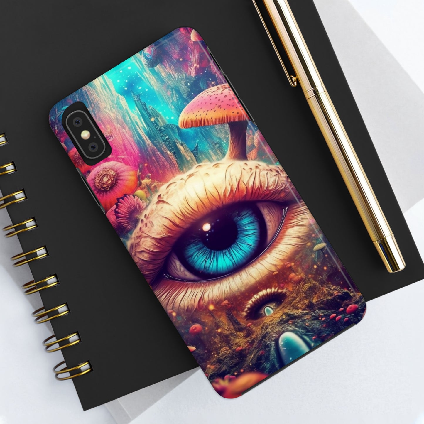 Eye of the Mushroom Psychedelic Art iPhone Case | Embrace the Trippy Enigma