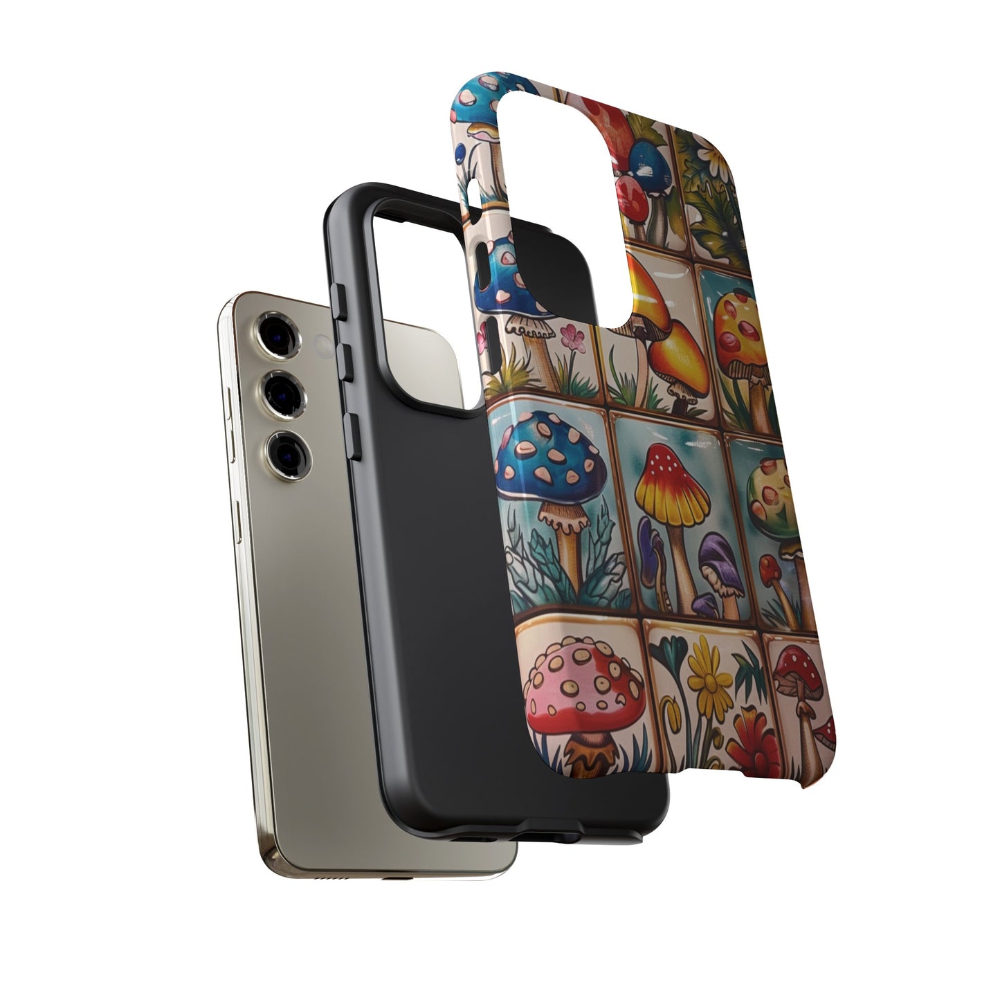 Trippy Magic Mushroom Tile  Abstract Art Phone Case