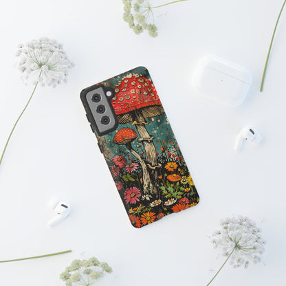 Trippy Magic Mushroom Retro Art Phone Case