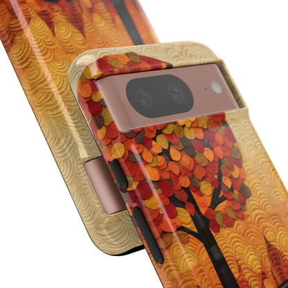 Autumn iPhone Case, Forest Embroidered Style Phone Case