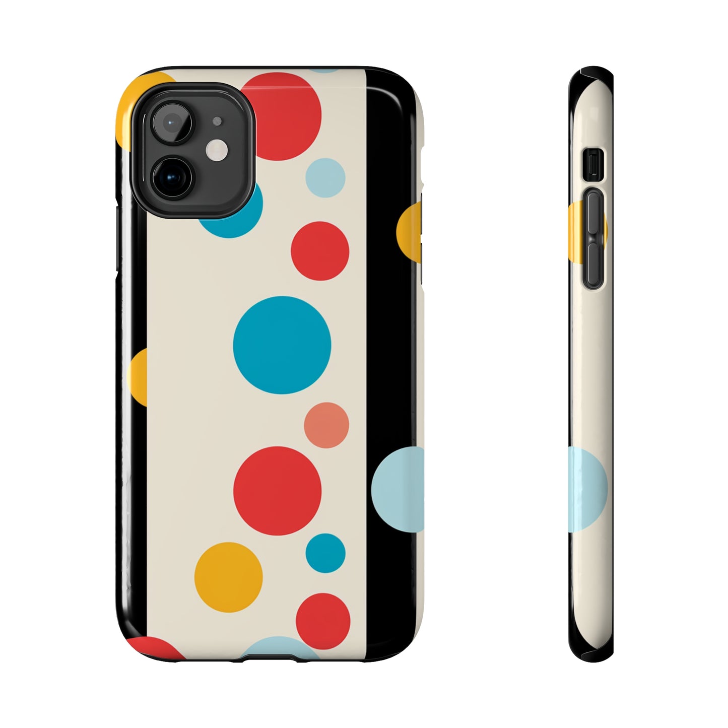 Classic Meets Creative: Abstract Polka Dots Tough Case for iPhone