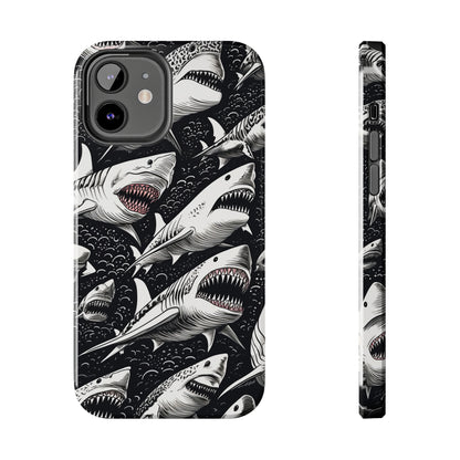 Deep Blue Mystery: Majestic Shark Design | Aquatic Adventure iPhone Case